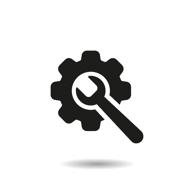 Wrench icon vector illustration Service tool on isolated background Settings sign concept