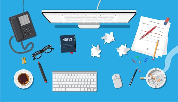 Writer or journalist workplace