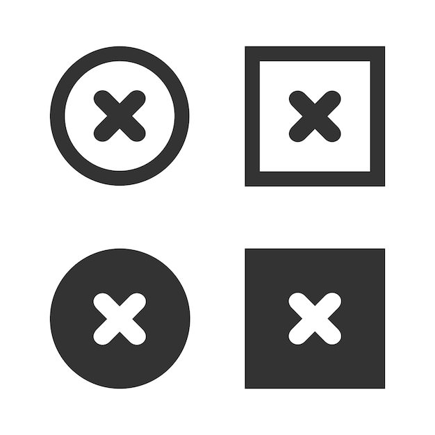 Wrong icon logo vector for website designs