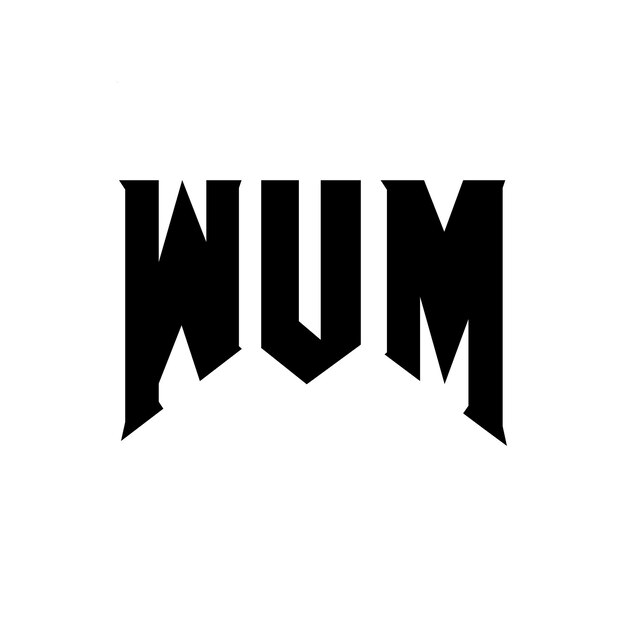 wum letter logo design for technology company wum logo design black and white color combination wum logo wum vector wum design wum icon wum alphabet wum typography logo design