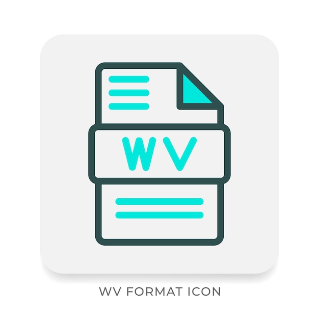 wv contemporary icon with color outline for audio representation