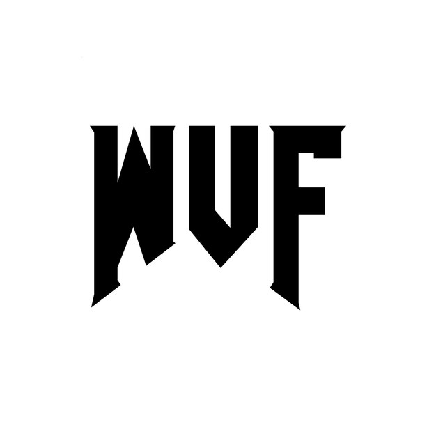 WVF letter logo design for technology company WVF logo design black and white color combination WVF logo WVF vector WVF design WVF icon WVF alphabet WVF typography logo design
