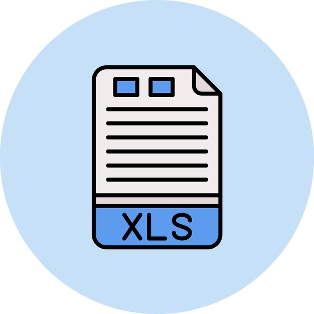 XLS Flat Illustration