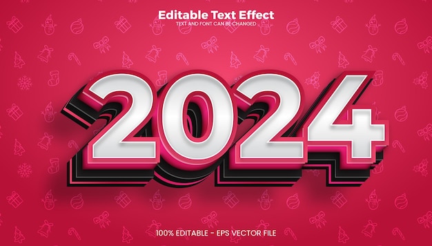 Xmas editable text effect in modern trend style