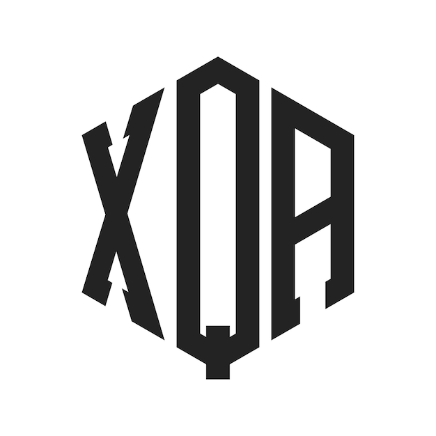 xqa logo design initial letter xqa monogram logo using hexagon shape