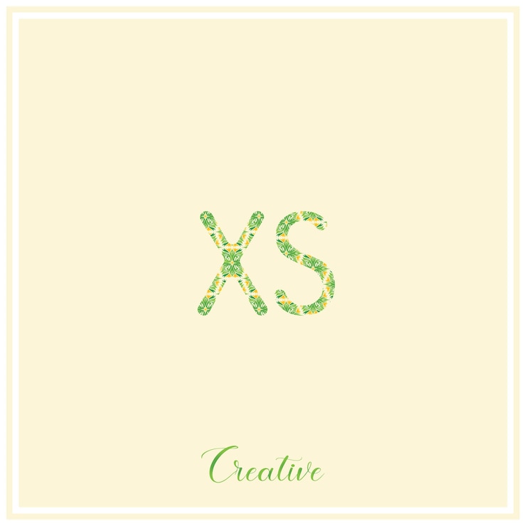 Vector xs natural green logo latter logo design vector illustration creative logo minimal logo monogram