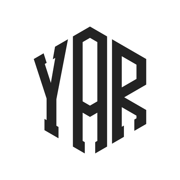 YAR Logo Design Initial Letter YAR Monogram Logo using Hexagon shape