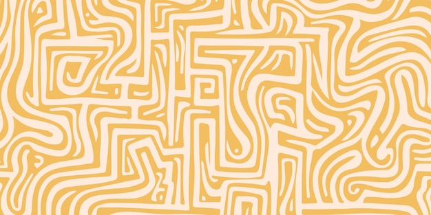 Yellow and Brown Pattern on White Background