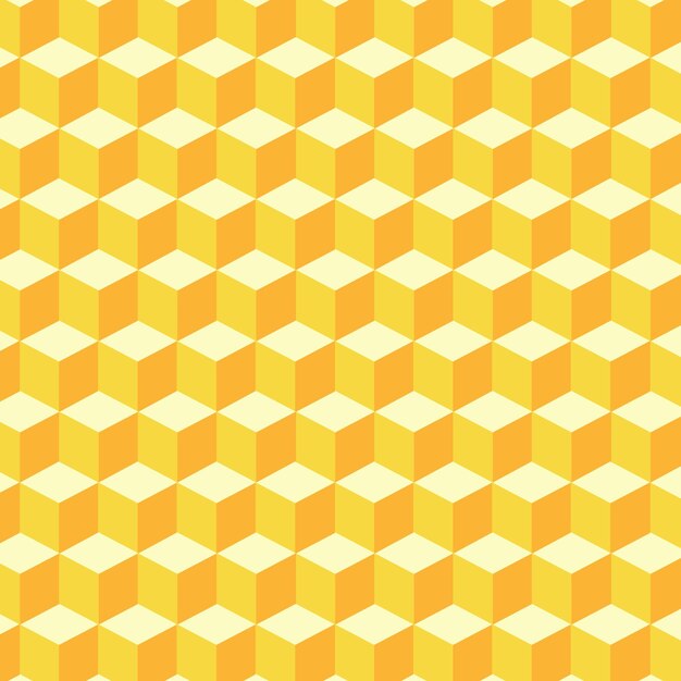 Yellow and Orange Cube Pattern