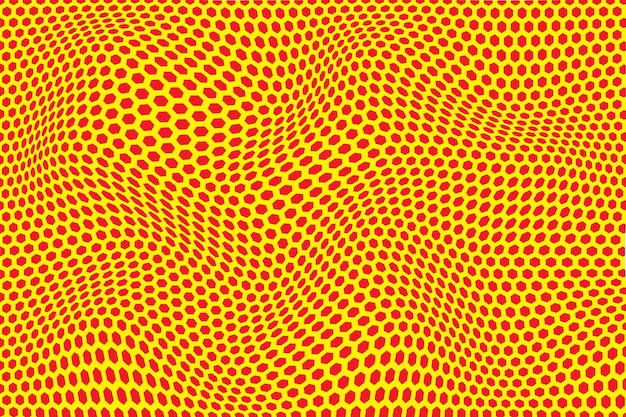 yellow and red abstract pattern with a yellow background