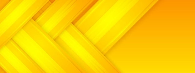 yellow color geomeric pattern on banner with shadow abstract color geometric background with copy space
