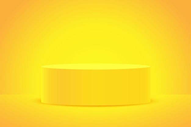 Yellow Realistic Podium Background
