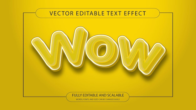 yellow stylish and editable text effect design