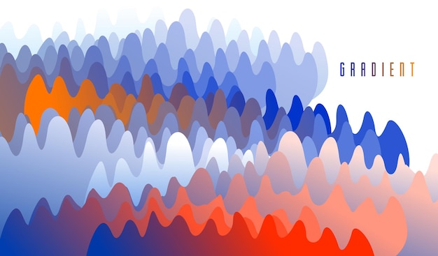 Yếu tố hình dạng gradient đa chiều cho thiết kế, nền vector chất lỏng đầy màu sắc trừu tượng, sóng 3D chảy, bố cục chuyển động động màu sắc.