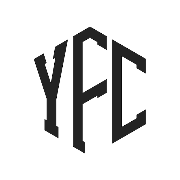 YFC Logo Design Initial Letter YFC Monogram Logo using Hexagon shape