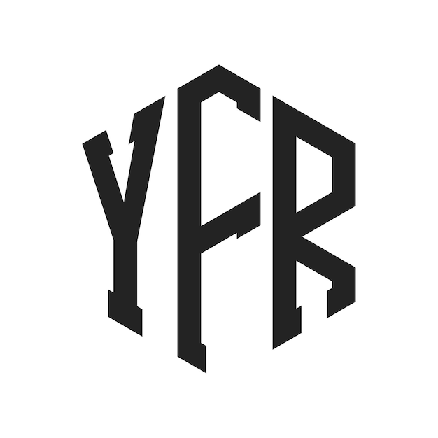 YFR Logo Design Initial Letter YFR Monogram Logo using Hexagon shape