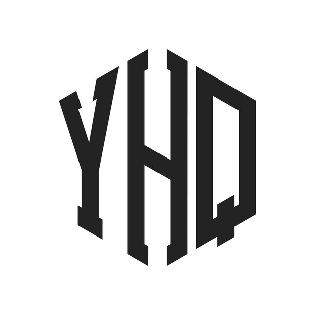 yhq logo design initial letter yhq monogram logo using hexagon shape