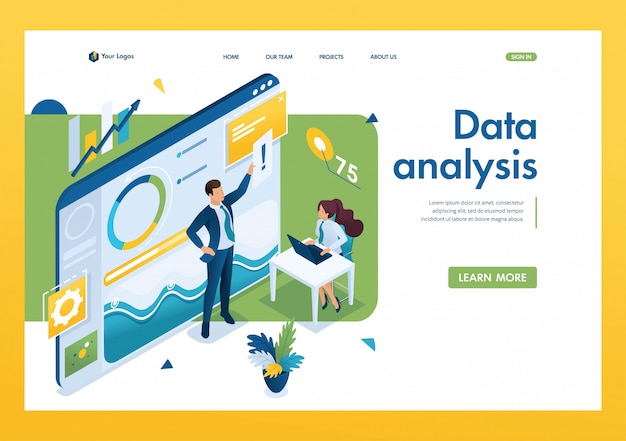 Young entrepreneurs are working on data analysis.