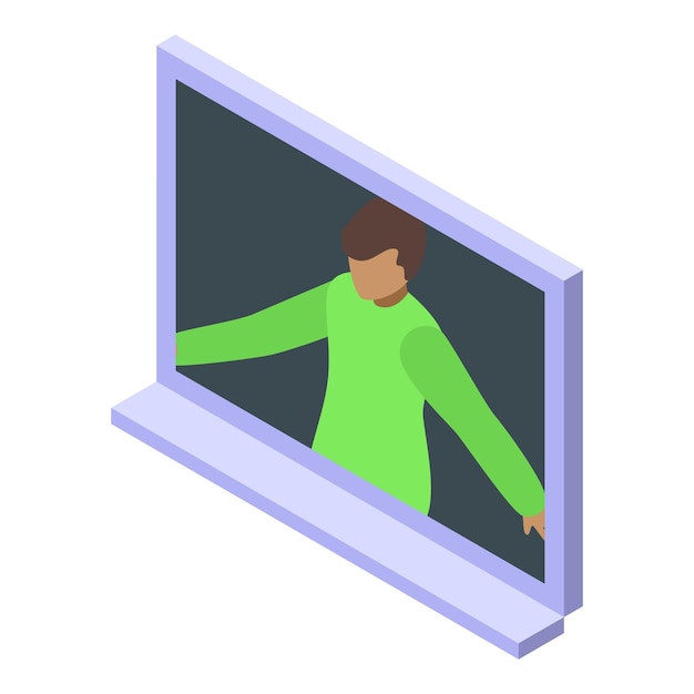 Young man touching digital interactive screen with both hands