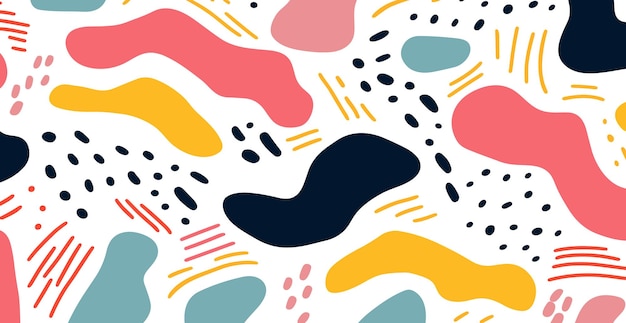 youthful scribbles in a vibrant pattern