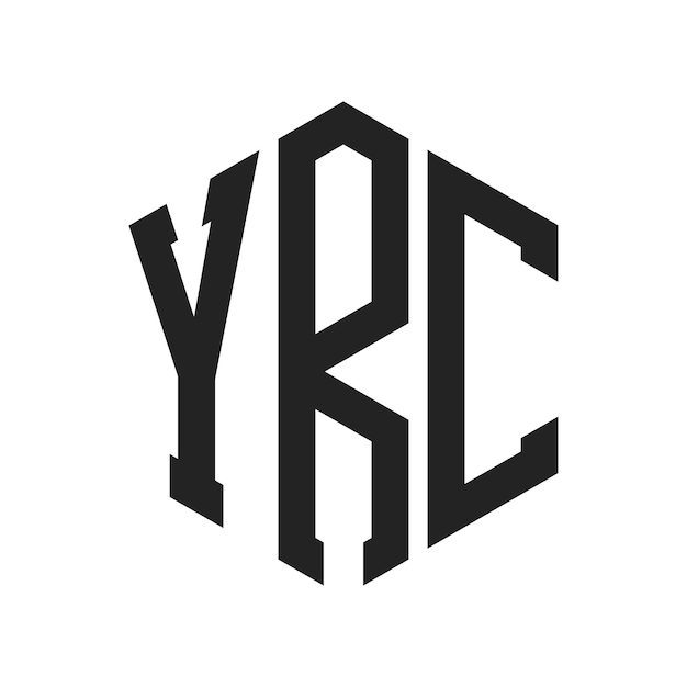 YRC Logo Design Initial Letter YRC Monogram Logo using Hexagon shape