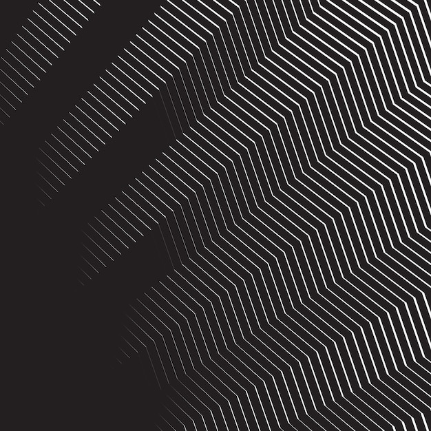 Zig zag black and white seamless pattern