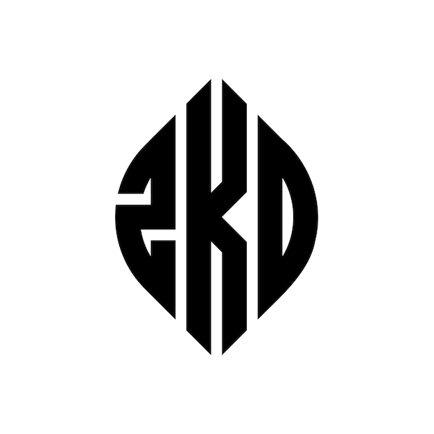 zko circle letter logo design with circle and ellipse shape zko ellipse letters with typographic style the three initials form a circle logo zko circle emblem abstract monogram letter mark vector