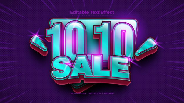 10.10 Efecto de texto de promoción de venta