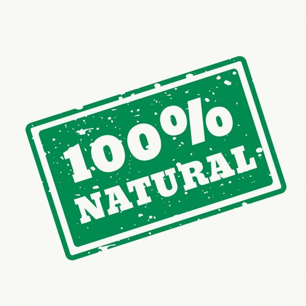 Vector gratuito 100 sello natural