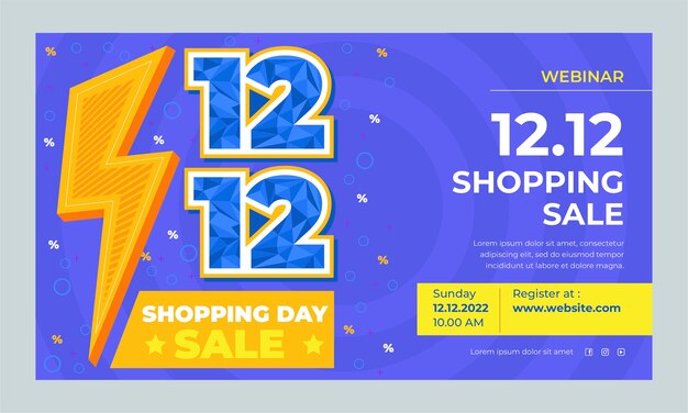 12.12 plantilla plana de seminario web para el día de compras