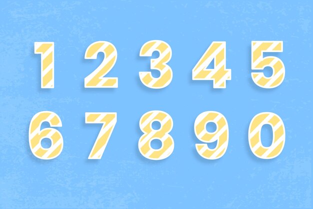 123 establecer vector de tipografía para niños