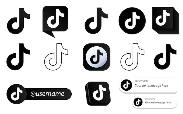 14 Tiktok Douyin Video Paquete de iconos de redes sociales de China