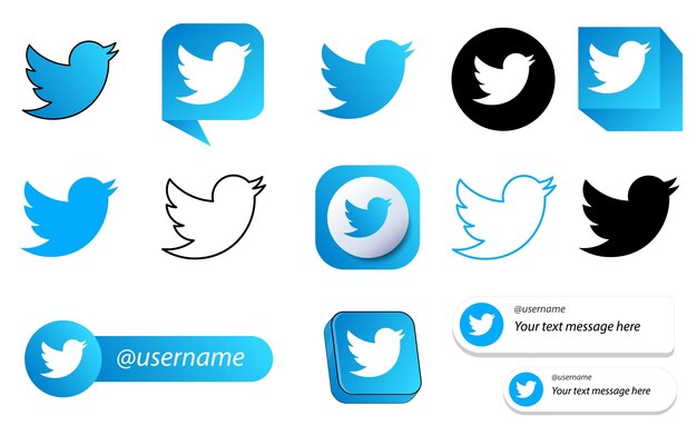14 Twitter Tweet paquete de iconos de redes sociales