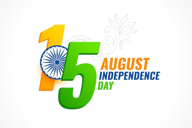 15 de agosto diseño de la tarjeta del día de la independencia de la india