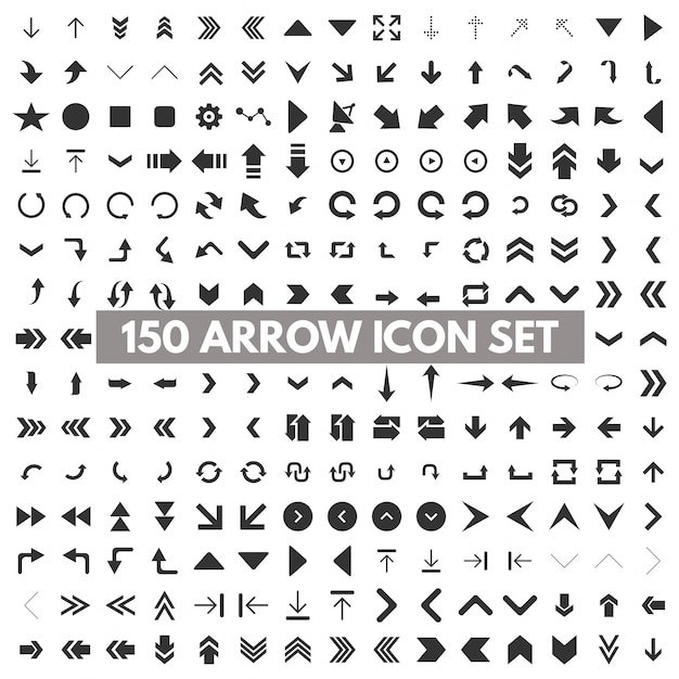 150 iconos de flechas