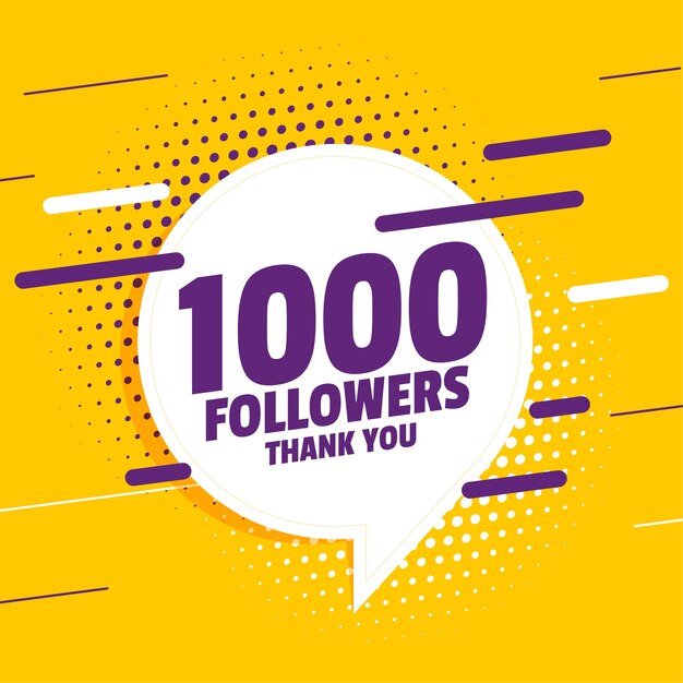 1k seguidores en las redes sociales gracias al diseño de fondo amarillo