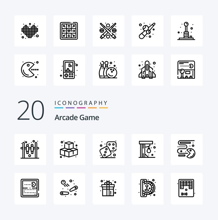 20 Arcade Line icon Pack como jugar juegos juegos juego de competencia