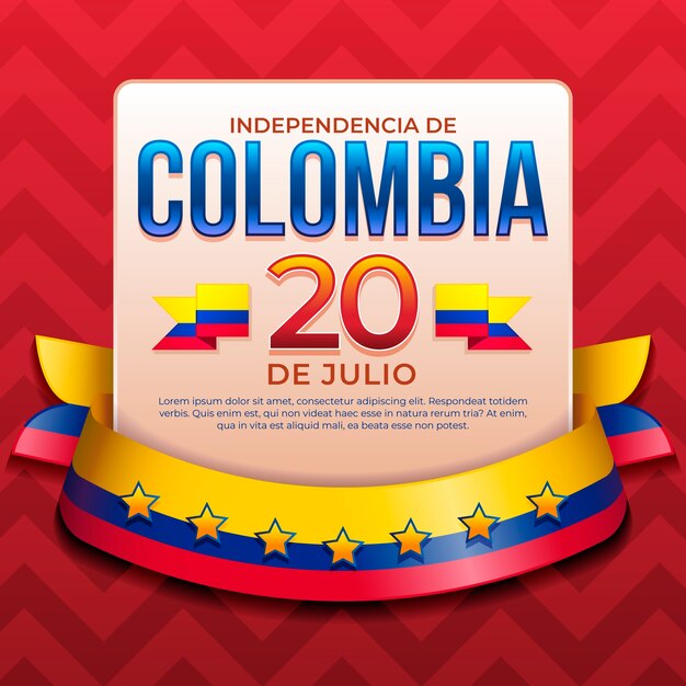 20 de julio ilustración degradado