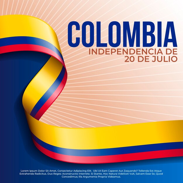 20 de julio ilustración degradado