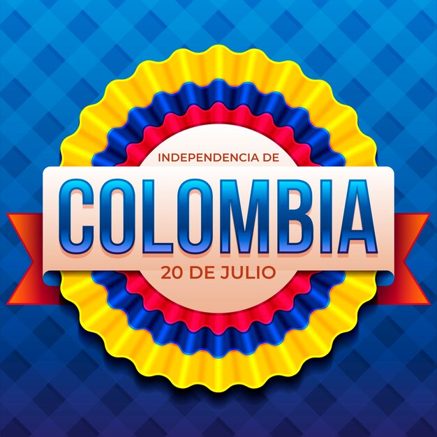 20 de julio ilustración degradado