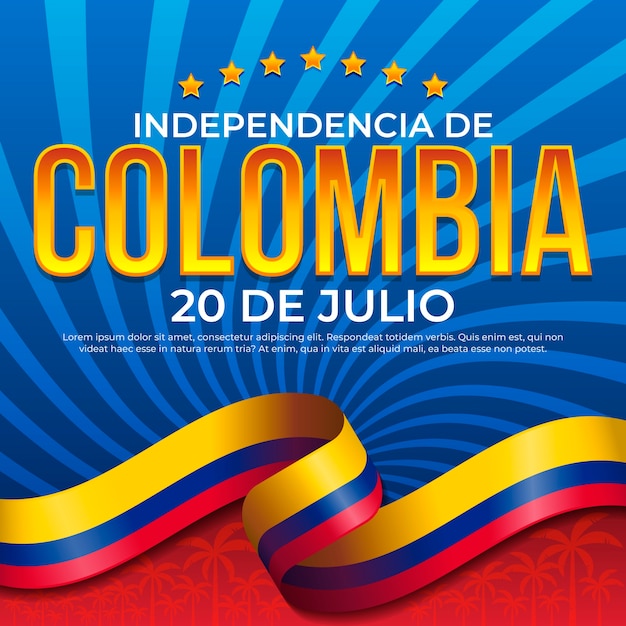 20 de julio ilustración degradado