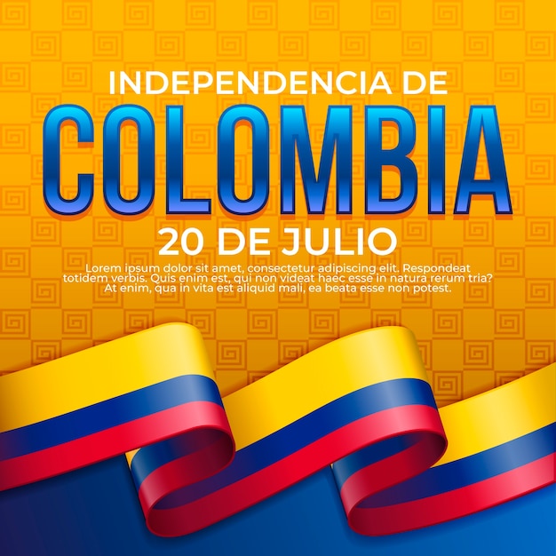 20 de julio ilustración degradado