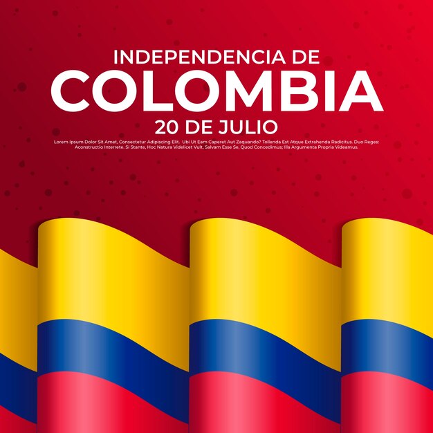 20 de julio ilustración degradado