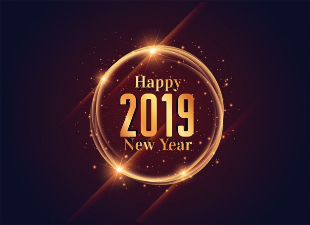 2019 feliz año nuevo diseño de fondo brillante