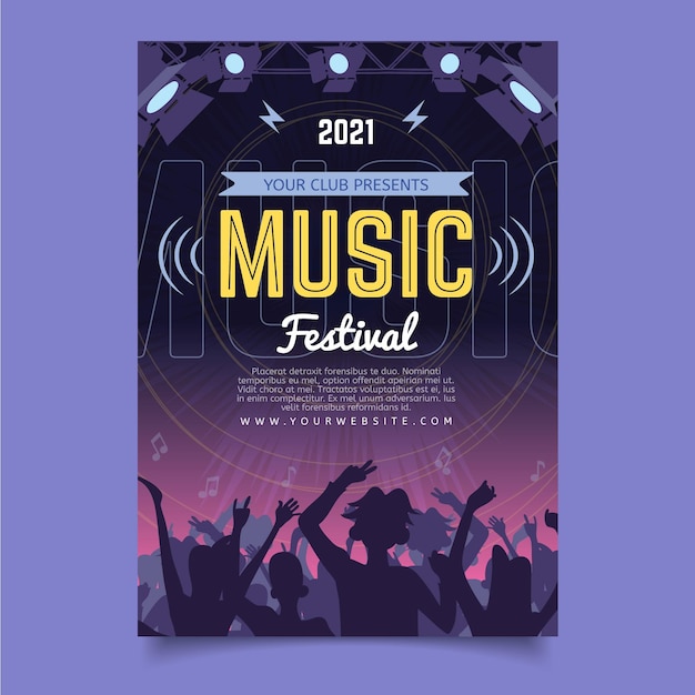 2021 cartel ilustrado del festival de música