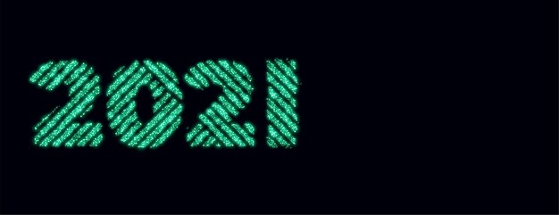 2021 destellos estilo creativo feliz año nuevo diseño de banner