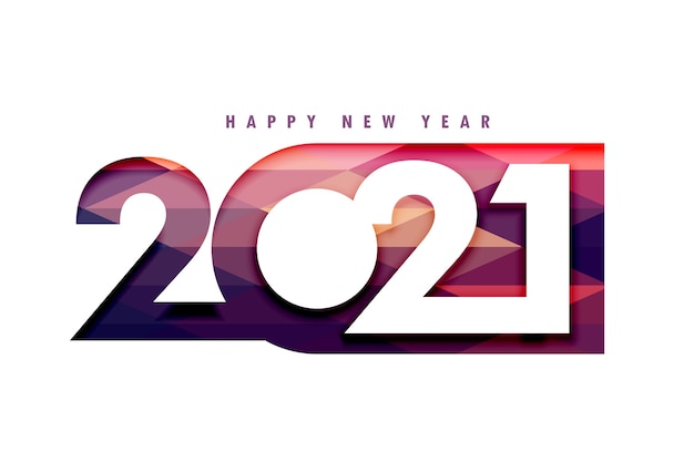 Vector gratuito 2021 feliz año nuevo fondo de estilo papercut 3d