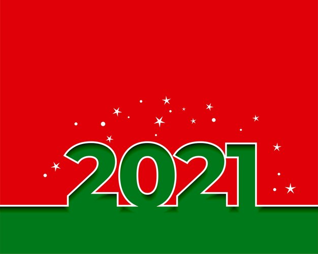 2021 feliz año nuevo fondo rojo y verde