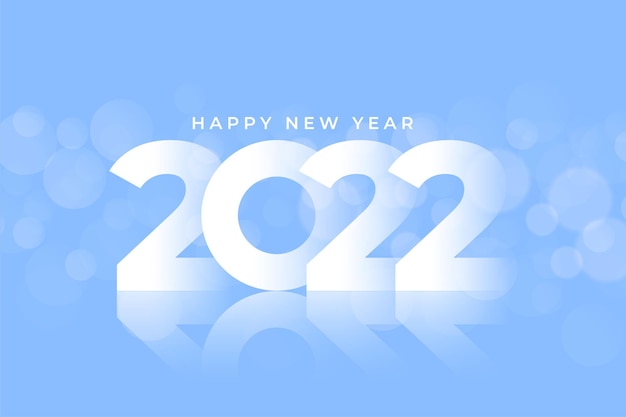 2022 elegante texto reflectante para feliz año nuevo