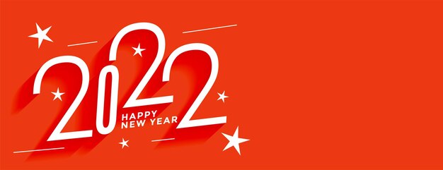 2022 feliz año nuevo celebración diseño de banner de vacaciones